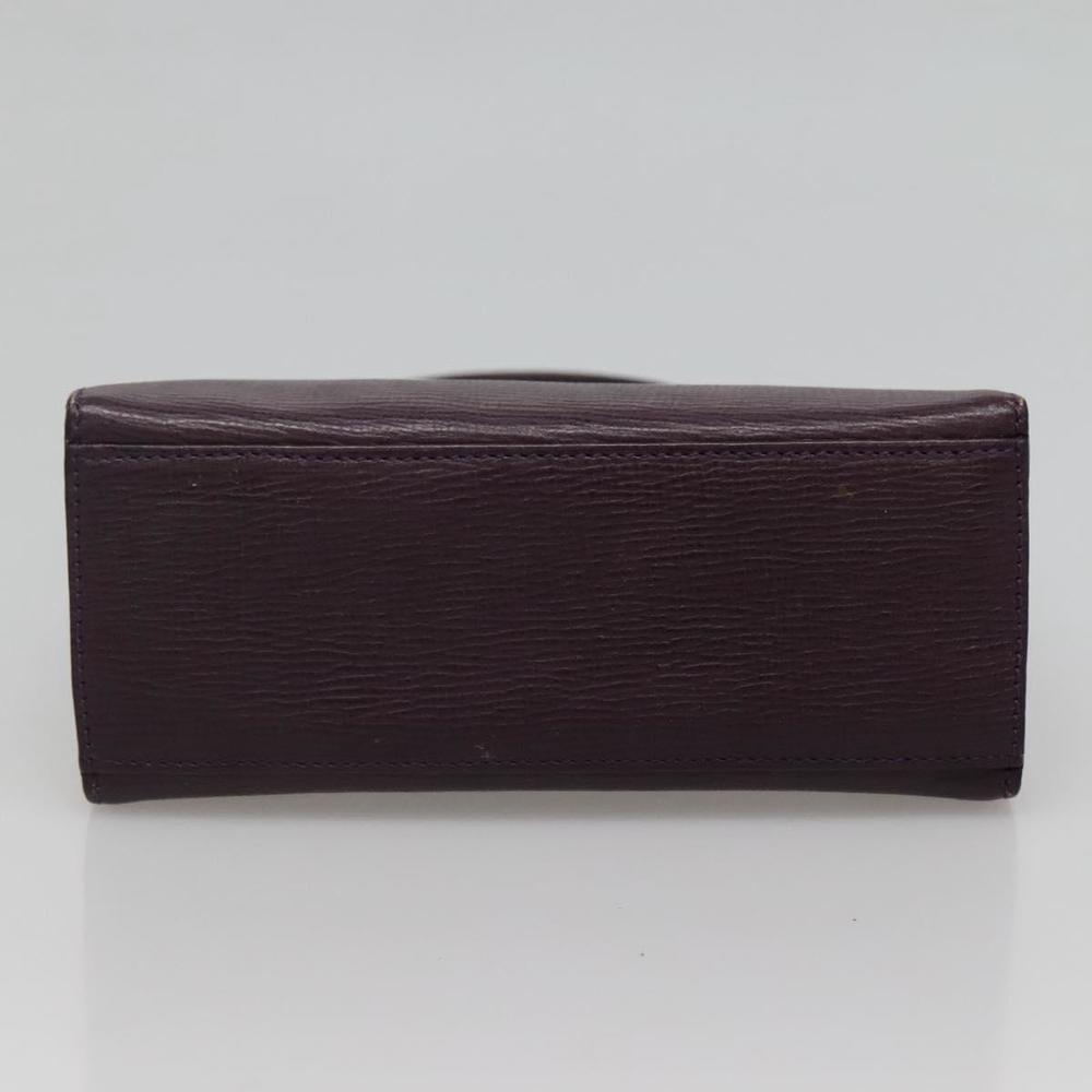 CELINE Hand Bag Leather Purple Auth 114282 - Picture 5 of 16